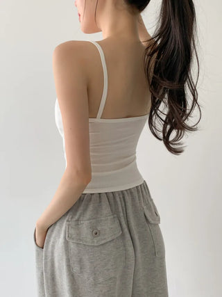 Daily Basic Lineup Cotton Cup Bralettes Cooling Strap Sleeveless Tops Collection