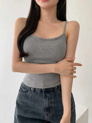 Daily Basic Lineup Cotton Cup Bralettes Cooling Strap Sleeveless Tops Collection