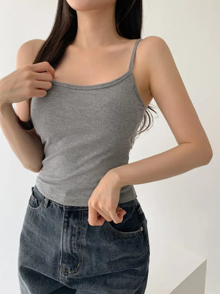 Daily Basic Lineup Cotton Cup Bralettes Cooling Strap Sleeveless Tops Collection