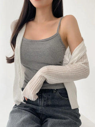 Daily Basic Lineup Cotton Cup Bralettes Cooling Strap Sleeveless Tops Collection