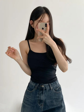 Daily Basic Lineup Cotton Cup Bralettes Cooling Strap Sleeveless Tops Collection