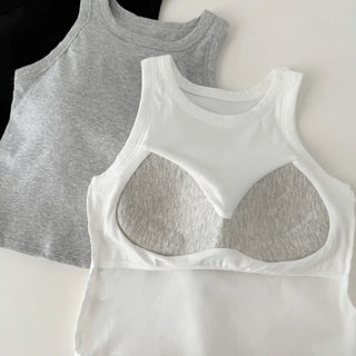 Daily Basic Lineup Cotton Cup Bralettes Cooling Strap Sleeveless Tops Collection