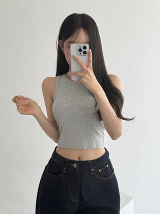 Daily Basic Lineup Cotton Cup Bralettes Cooling Strap Sleeveless Tops Collection