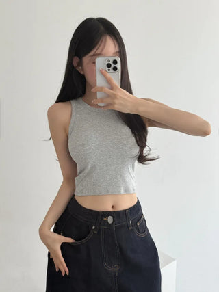 Daily Basic Lineup Cotton Cup Bralettes Cooling Strap Sleeveless Tops Collection