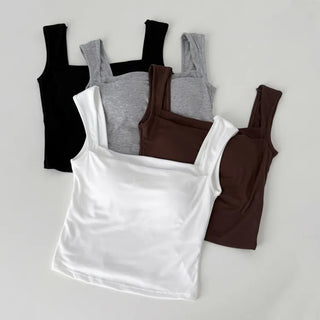 Daily Basic Lineup Cotton Cup Bralettes Cooling Strap Sleeveless Tops Collection