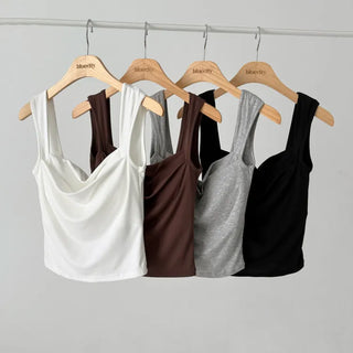 Daily Basic Lineup Cotton Cup Bralettes Cooling Strap Sleeveless Tops Collection