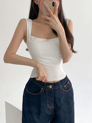 Daily Basic Lineup Cotton Cup Bralettes Cooling Strap Sleeveless Tops Collection