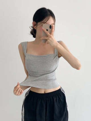 Daily Basic Lineup Cotton Cup Bralettes Cooling Strap Sleeveless Tops Collection