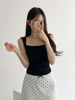Daily Basic Lineup Cotton Cup Bralettes Cooling Strap Sleeveless Tops Collection