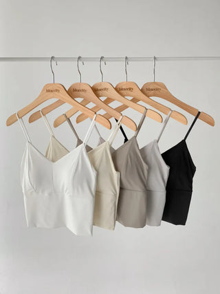 Daily Basic Lineup Cotton Cup Bralettes Cooling Strap Sleeveless Tops Collection