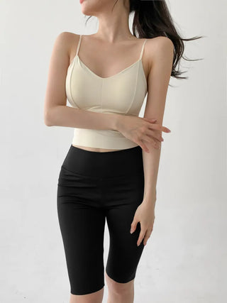 Daily Basic Lineup Cotton Cup Bralettes Cooling Strap Sleeveless Tops Collection