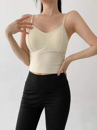Daily Basic Lineup Cotton Cup Bralettes Cooling Strap Sleeveless Tops Collection