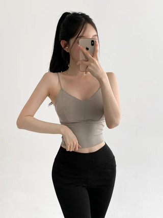 Daily Basic Lineup Cotton Cup Bralettes Cooling Strap Sleeveless Tops Collection