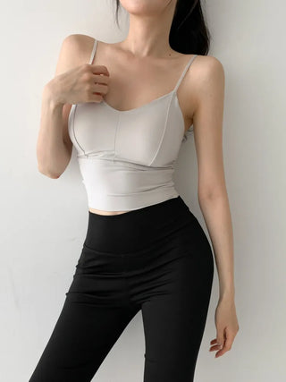 Daily Basic Lineup Cotton Cup Bralettes Cooling Strap Sleeveless Tops Collection