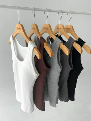 Daily Basic Lineup Cotton Cup Bralettes Cooling Strap Sleeveless Tops Collection