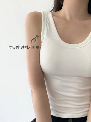 Daily Basic Lineup Cotton Cup Bralettes Cooling Strap Sleeveless Tops Collection