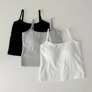 Daily Basic Lineup Cotton Cup Bralettes Cooling Strap Sleeveless Tops Collection