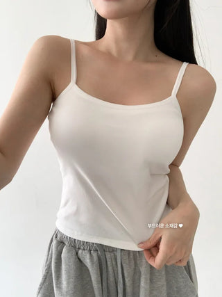 Daily Basic Lineup Cotton Cup Bralettes Cooling Strap Sleeveless Tops Collection