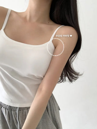 Daily Basic Lineup Cotton Cup Bralettes Cooling Strap Sleeveless Tops Collection