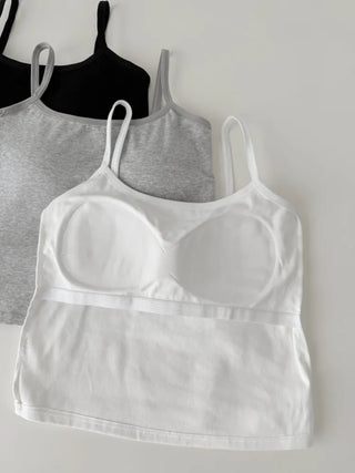 Daily Basic Lineup Cotton Cup Bralettes Cooling Strap Sleeveless Tops Collection