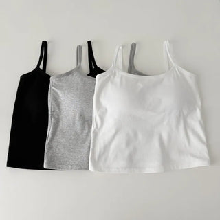 Daily Basic Lineup Cotton Cup Bralettes Cooling Strap Sleeveless Tops Collection