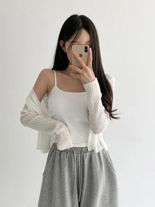 Daily Basic Lineup Cotton Cup Bralettes Cooling Strap Sleeveless Tops Collection