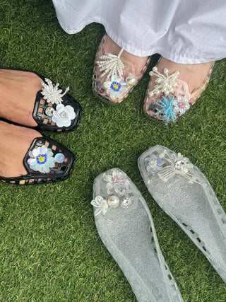 Jelly Punching Glow PVC Summer Flat Sandals Rainy Season Water Play Jelly Shoes
