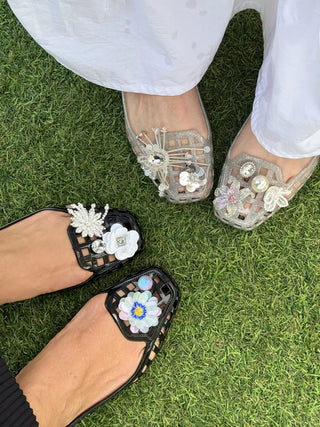 Jelly Punching Glow PVC Summer Flat Sandals Rainy Season Water Play Jelly Shoes