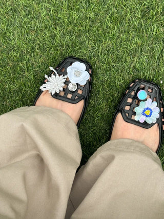 Jelly Punching Glow PVC Summer Flat Sandals Rainy Season Water Play Jelly Shoes