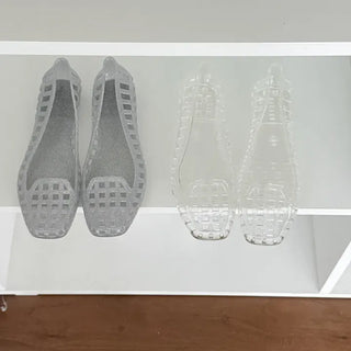 Jelly Punching Glow PVC Summer Flat Sandals Rainy Season Water Play Jelly Shoes