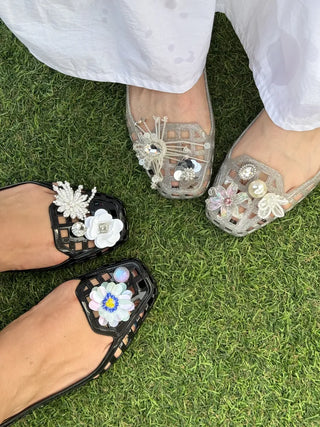 Jelly Punching Glow PVC Summer Flat Sandals Rainy Season Water Play Jelly Shoes