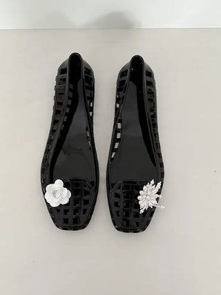 Jelly Punching Glow PVC Summer Flat Sandals Rainy Season Water Play Jelly Shoes