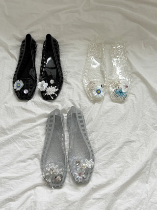 Jelly Punching Glow PVC Summer Flat Sandals Rainy Season Water Play Jelly Shoes