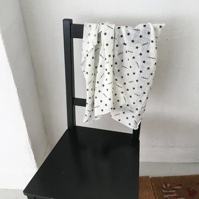 Star Lettering Star Pattern Hair Bandana Square Scarf