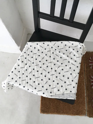 Star Lettering Star Pattern Hair Bandana Square Scarf