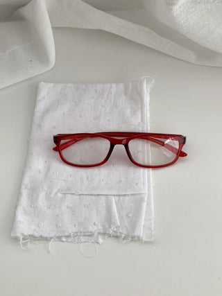 Tangent Retro Square Frame Horn-rimmed Glasses
