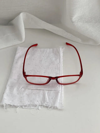Tangent Retro Square Frame Horn-rimmed Glasses