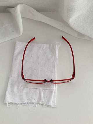 Tangent Retro Square Frame Horn-rimmed Glasses