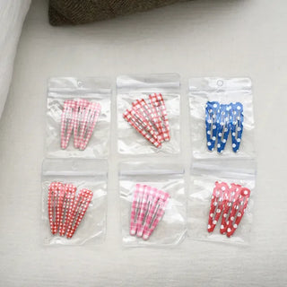 Plaid Triangle Dot Check Snap Hair Clip
