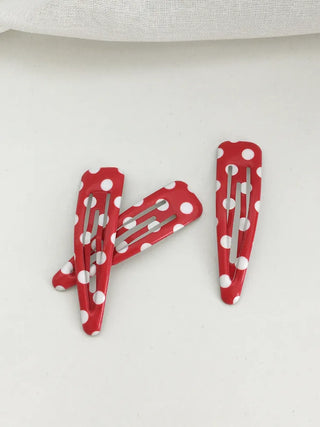 Plaid Triangle Dot Check Snap Hair Clip