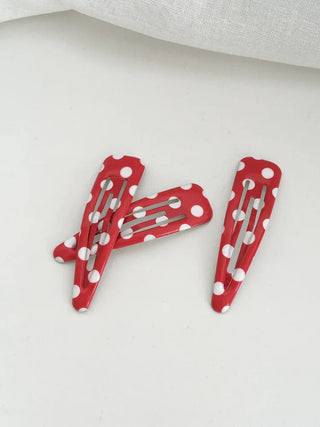 Plaid Triangle Dot Check Snap Hair Clip