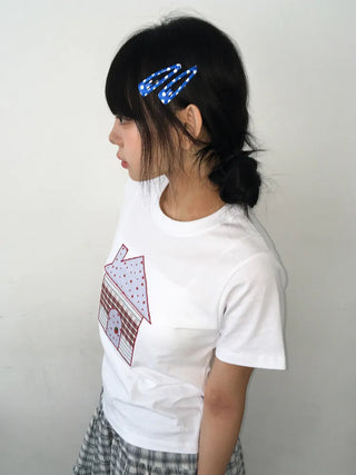 Plaid Triangle Dot Check Snap Hair Clip