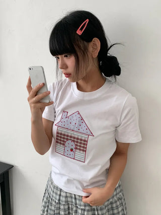 Plaid Triangle Dot Check Snap Hair Clip