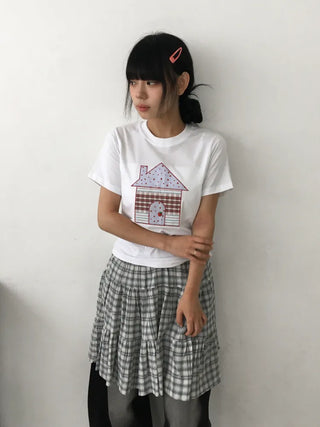 Plaid Triangle Dot Check Snap Hair Clip