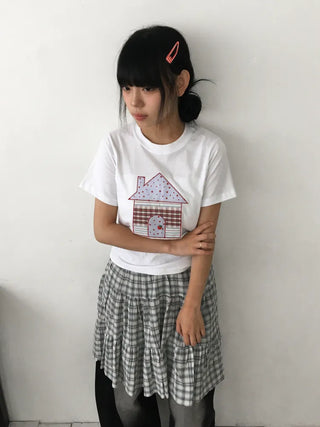 Plaid Triangle Dot Check Snap Hair Clip