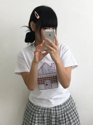 Plaid Triangle Dot Check Snap Hair Clip