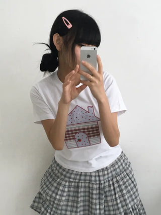 Plaid Triangle Dot Check Snap Hair Clip