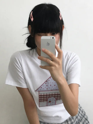 Plaid Triangle Dot Check Snap Hair Clip