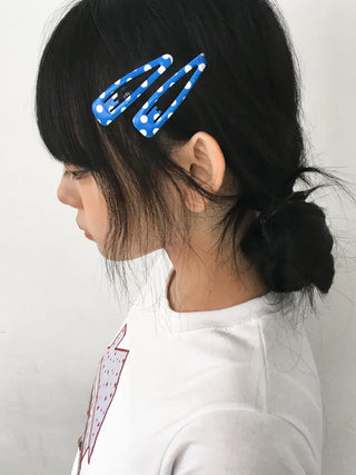 Plaid Triangle Dot Check Snap Hair Clip