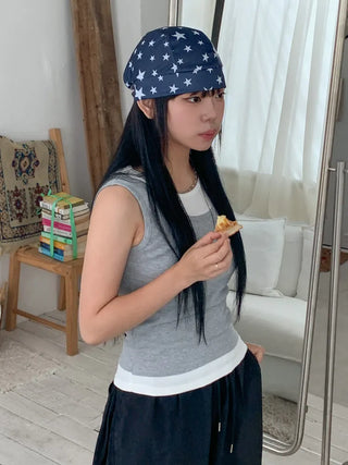 Star Hood Wrap Star Pattern Bandana Beanie Hat